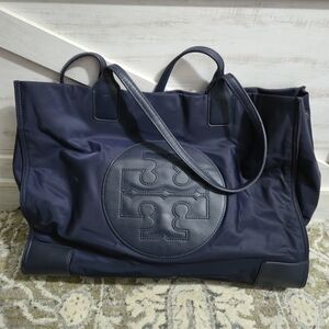 Tory Burch Navy Blue Tote Bag